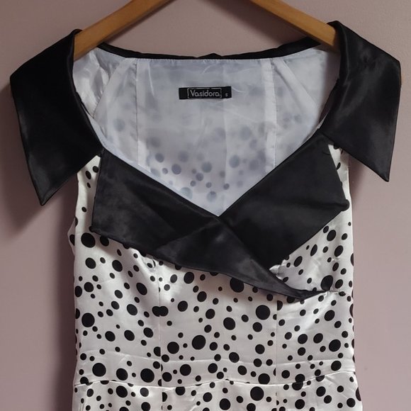 Vasidora Women's Dress - Size Small - Black Polka Dots - Pre-Owned - Picture 7 of 7